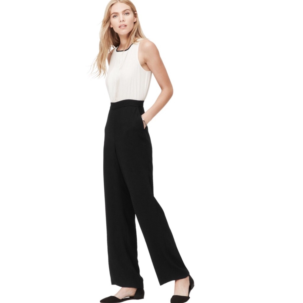 LOFT Tuxedo Jumpsuit
